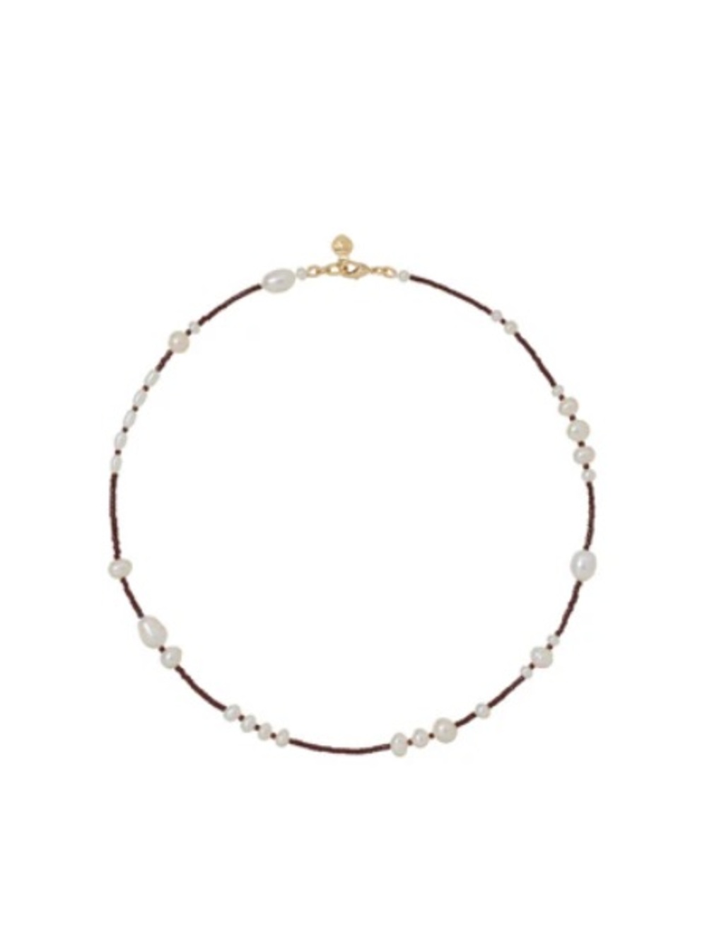 NWOT Roxanne Assoulin The Happy Pearl Necklace in Espresso